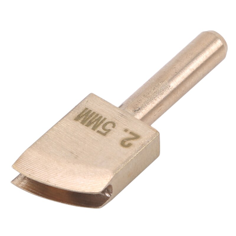 Læder elektrisk messing lodde loddejern tip til at brænde kanten læder håndværk tryk kant tætning maskine linje pyrografi værktøj: 2.5mm