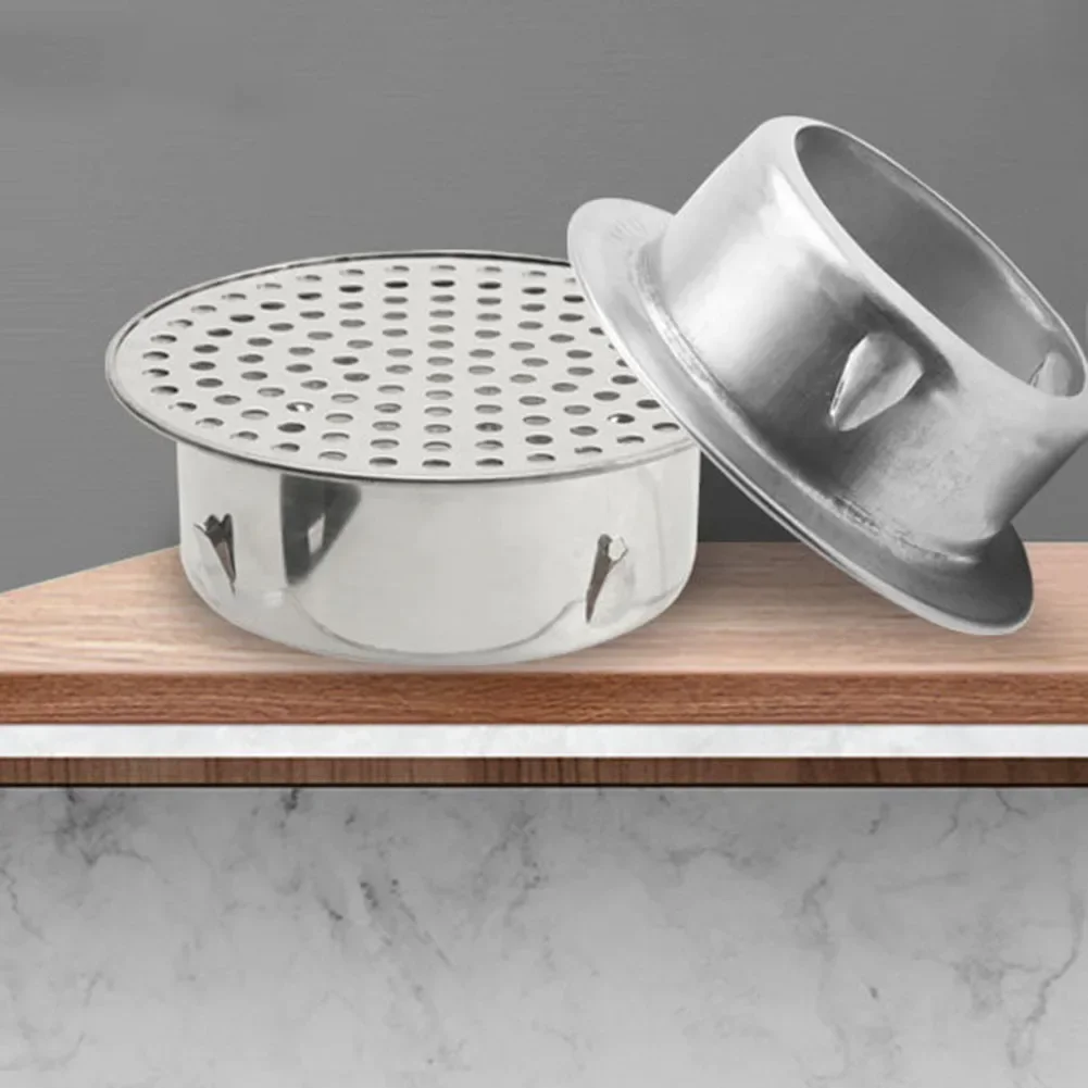 Coperchio di scarico per bagno in acciaio inossidabile ricevitore per capelli Tappo di drenaggio per balcone Tappo per tetto esterno da giardino Filtro da pavimento antiblocco