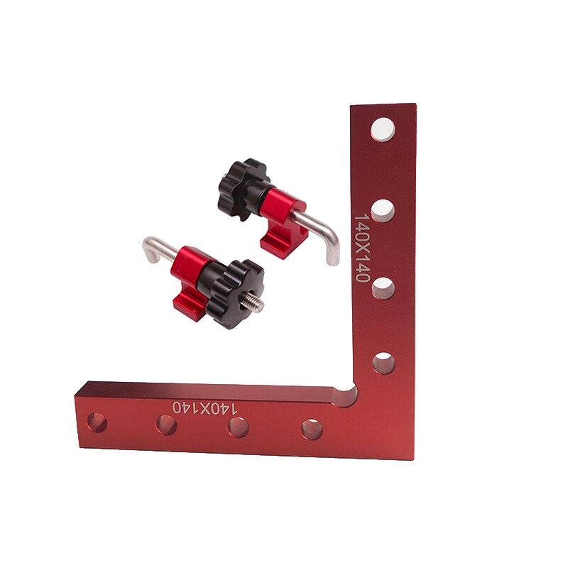 Aluminium 90 Degrees L-Shaped Auxiliary Fixture Clip Carpentery Square Ruler Splicing Board Positioning Panel Corner Clamp Ruler: Set D