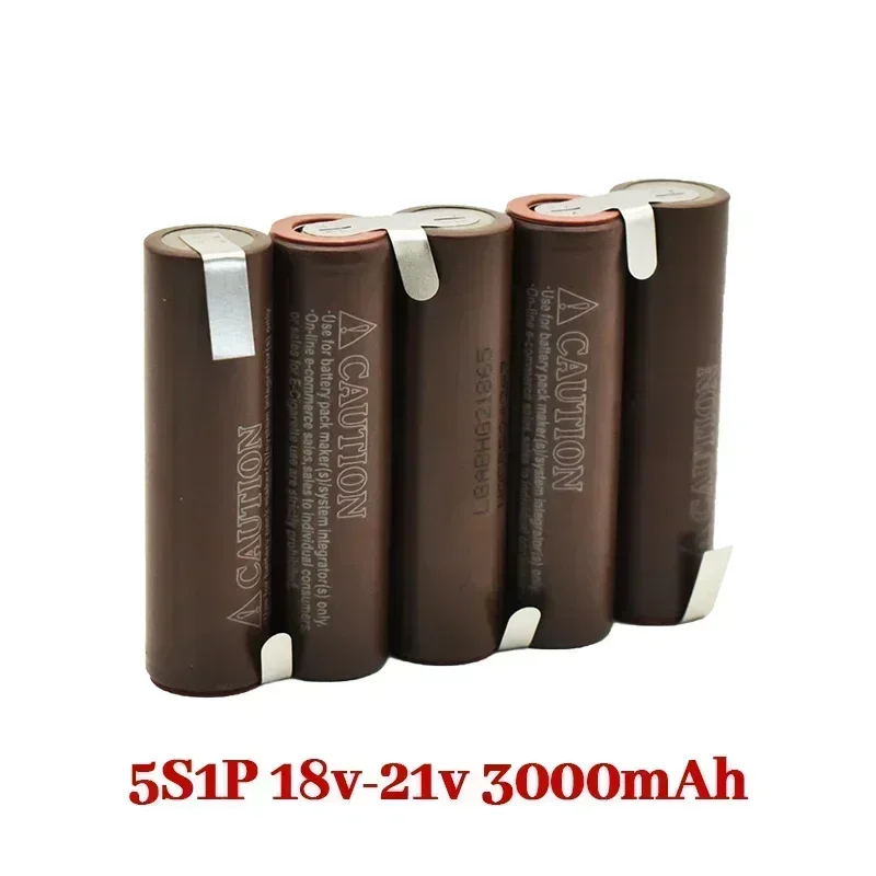 18650 hg2 3000 mah 6000 mah 20a 3s 4s 5s 6s 8s 7.4v 12.6v 14.8v 18v 25.2v 29.6v skrutrekkerbatteri sveisebatteripakke: Rød