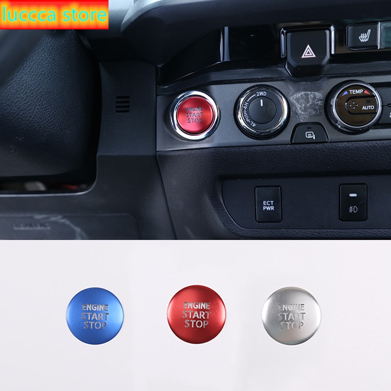 Aluminium Contactslot Cover, Startknop En Motor Stop, cover Sticker Voor Toyota Tacoma , Interieur Accessoires