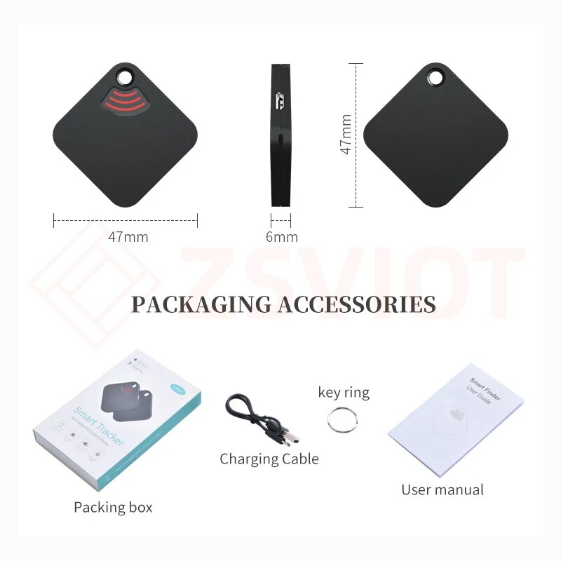 Tuya Smart Tracker Device Mini Tag Key Child Finder Pet Tracker Location Bluetooth Tracker Smart Tracker Vehicle Anti-lost