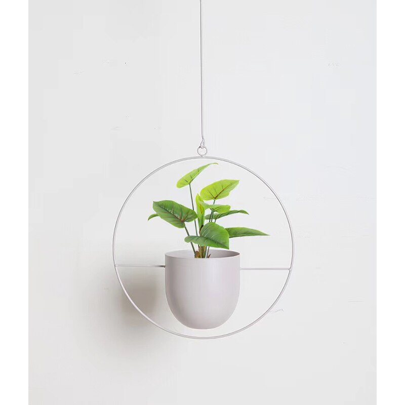 Metal Hanging Flower Pot Plant Hangers Chain Macrame Garden Pots Planters Flower Vase Basket горшки для цветов macramé