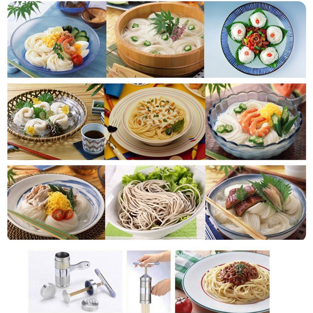 Prensa Manual de acero inoxidable para hacer fideos, máquina para hacer Pasta, cortador de manivela, exprimidor de frutas, utensilios de cocina para hacer espagueti