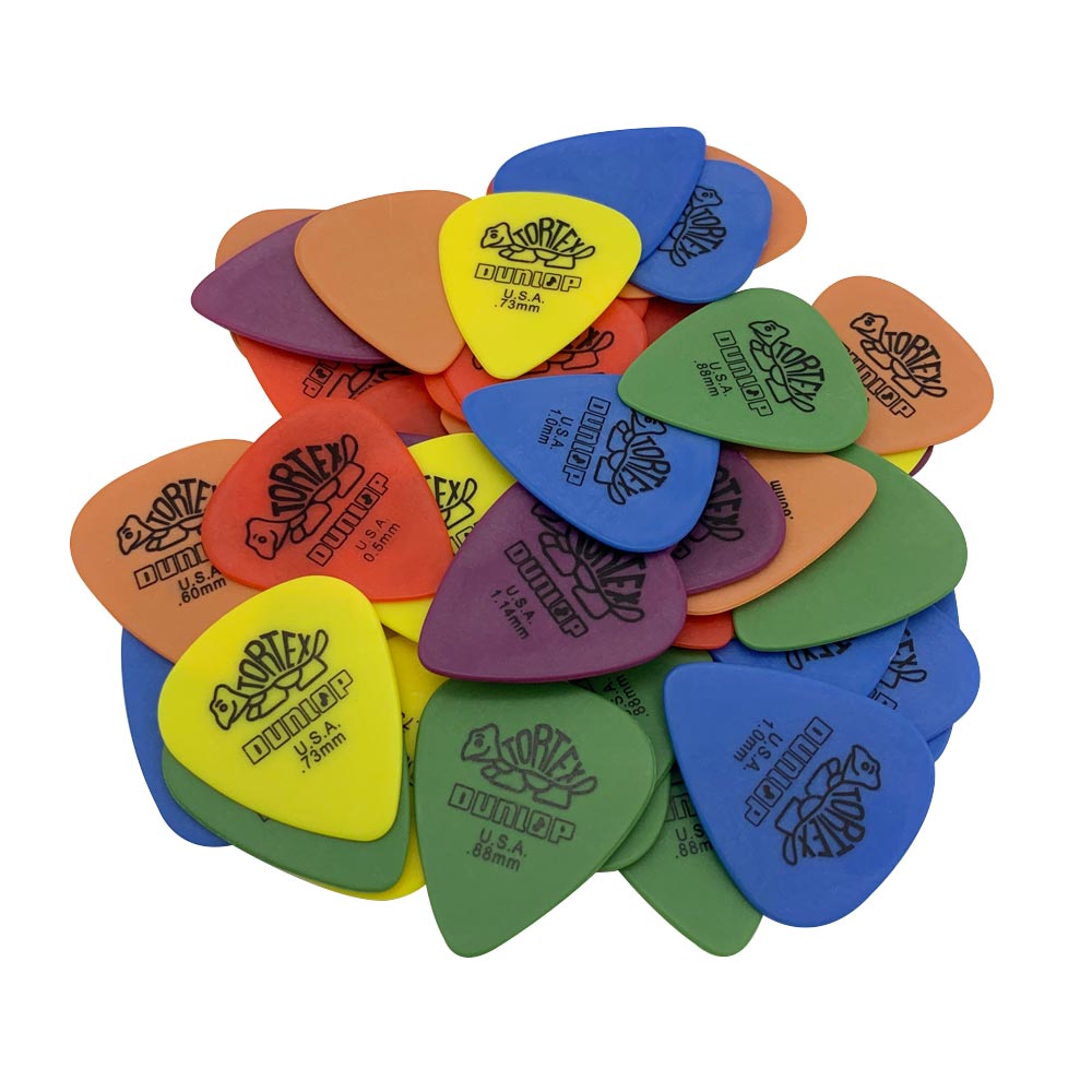 50 pièces médiator basse Dunlop Tortex pour guitare électrique acoustique épaisseur. 50 .60 .73 .88 1.0 1.14mm: 50PCS Mixed