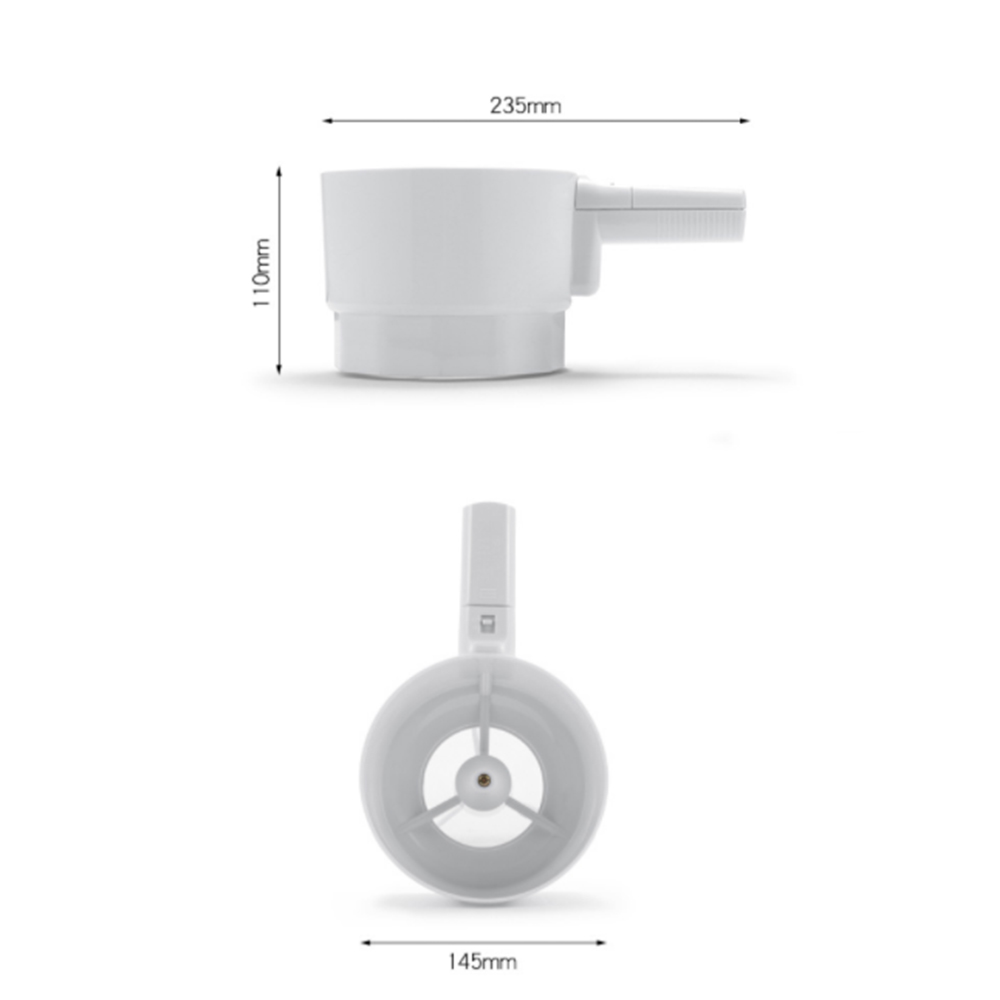 Setaccio per farina elettrico a forma di tazza di plastica setaccio manuale meccanico agitatore torte setaccio a maglie di zucchero strumenti di cottura gadget da cucina
