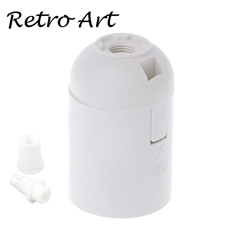 10pcs/lot E27 plastic bulb holder 4A 250V screw pendant lamp socket lamp base