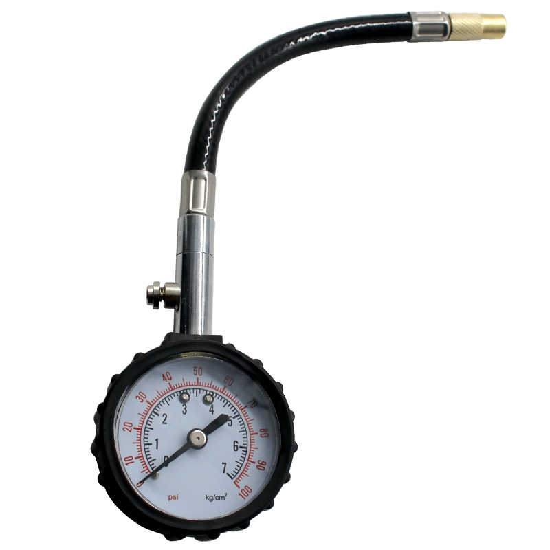 Hochpräziser Reifen luftdruck prüfer mit 0-100 psi Universal-Langrohr-Reifendruck messer für Auto und Motorrad