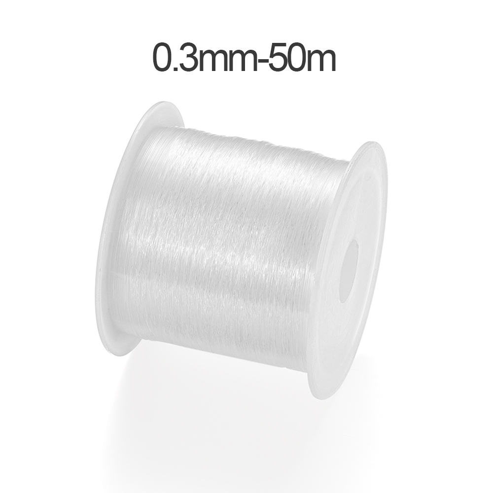 1 rolka/paczka 8-90m 0.2-0.8mm żyłka nieelastyczna jasny kryształ frezowanie sznurek nici do DIY akcesoria do wyrobu biżuterii: 0.3mm-50m