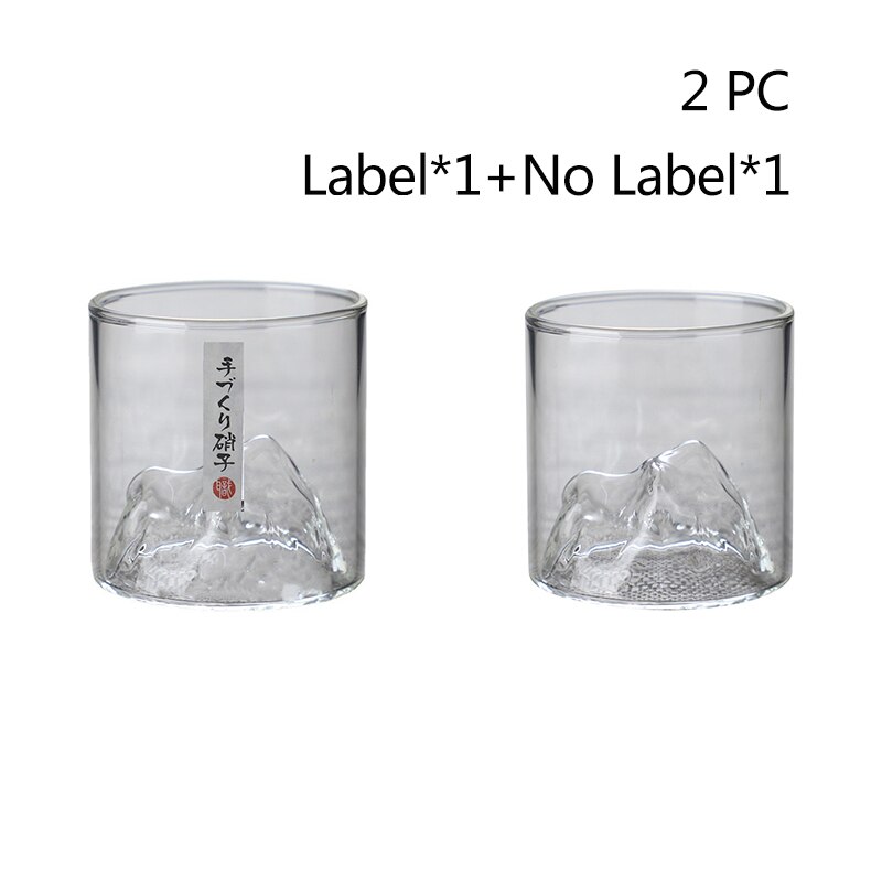 Japan 3D Berg Whiskey Glas Gletscher Altmodische Whiskey Felsen Gläser Whiskey-glas Wodka Tasse Wein Becher: A und B