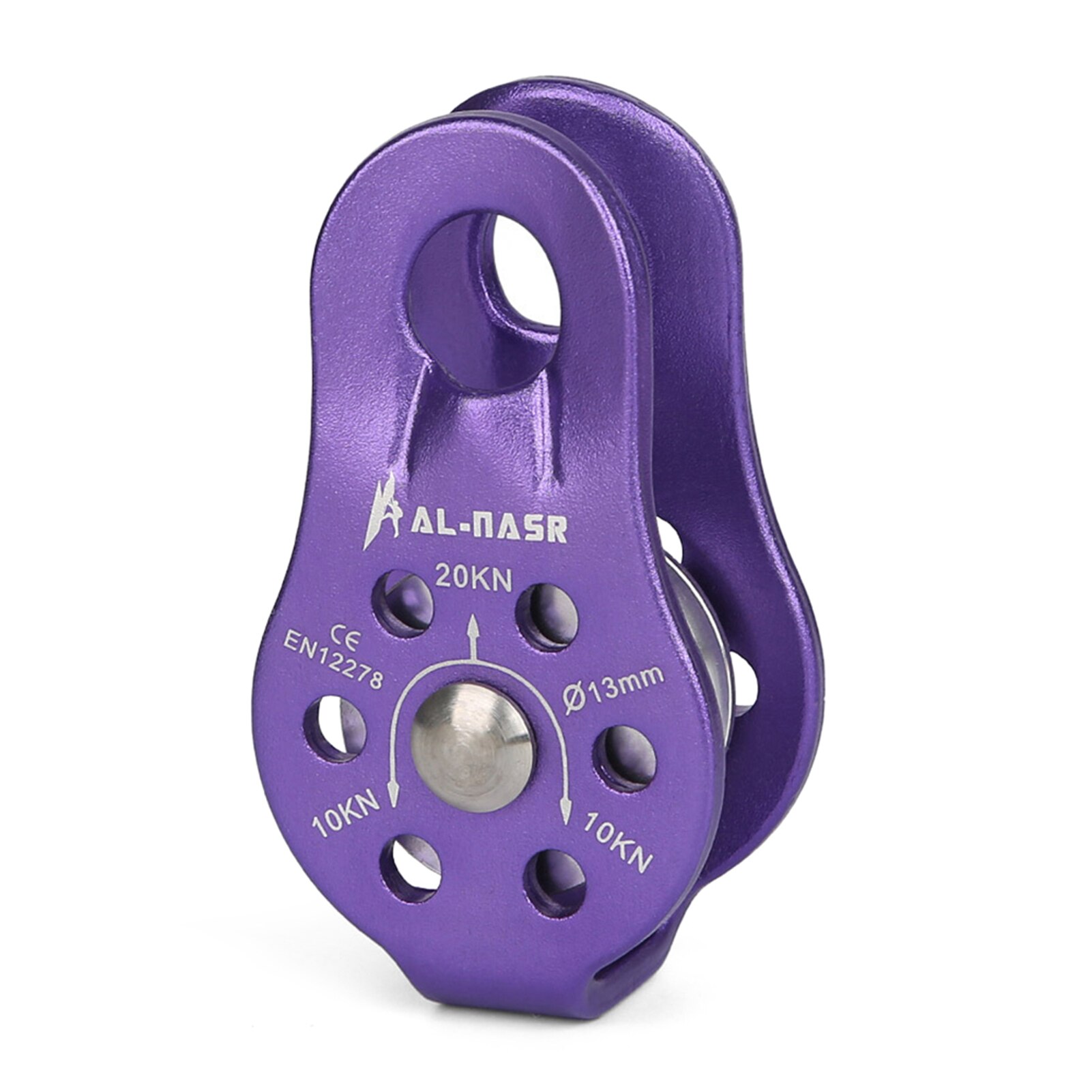 Fixed Pulley Cable Trolley Pulley with Ball Bearing Rock Climbing Caving Aloft Work Rescue: Purple