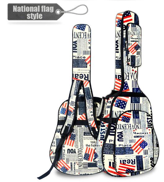 40/41 tommer guitar taske 5 mm tyk svamp soft case gig taske rygsæk 600d oxford vandtæt guitar cover sag med skulderstropper: Usa
