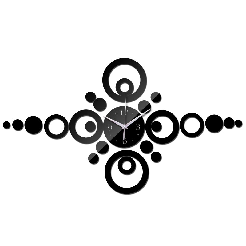 Mode Wandklokken Horloge 3d Stickers Diy Acryl Spiegel Stilleven Europa Groot Huis Decoratieve