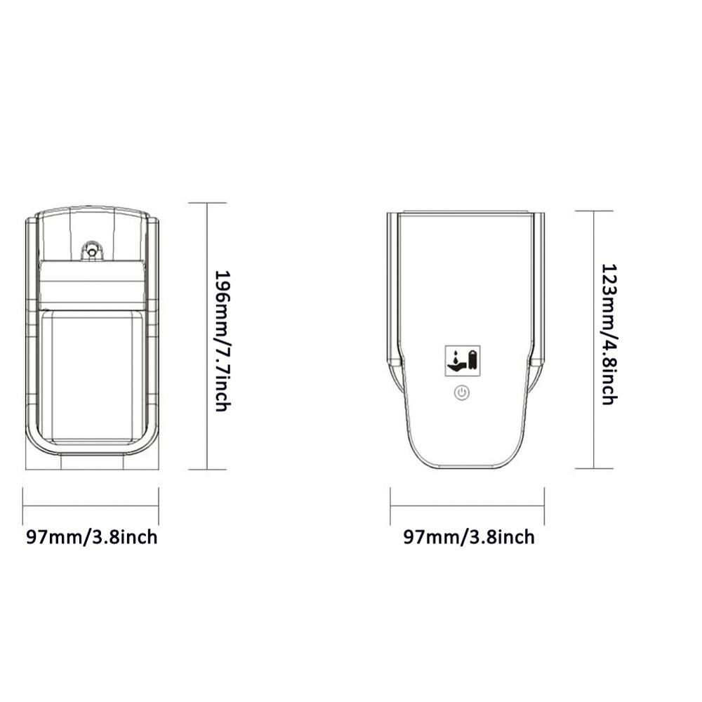 Distributeur automatique de savon de 450ML, capteur de mouvement à infrarouge, sans contact, moussant, mains libres, pour salle de bains et cuisine