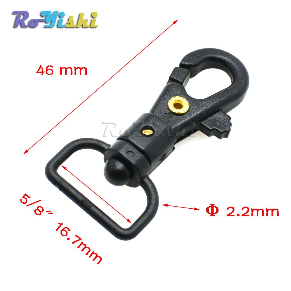Plastic lobster clasp Plastic Swivel Snap Hooks for Bag Belts Straps Keychain Clasp Backpack Accessories: 10pcs / Webbing Size 15mm