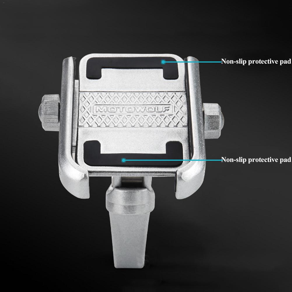 Aluminum Motorcycle Phone Holder For iPhoneX 8 7 6s 4 inch -6.6 inch Electric Motorcycle Holder Bicycle Bike Navigation Holder