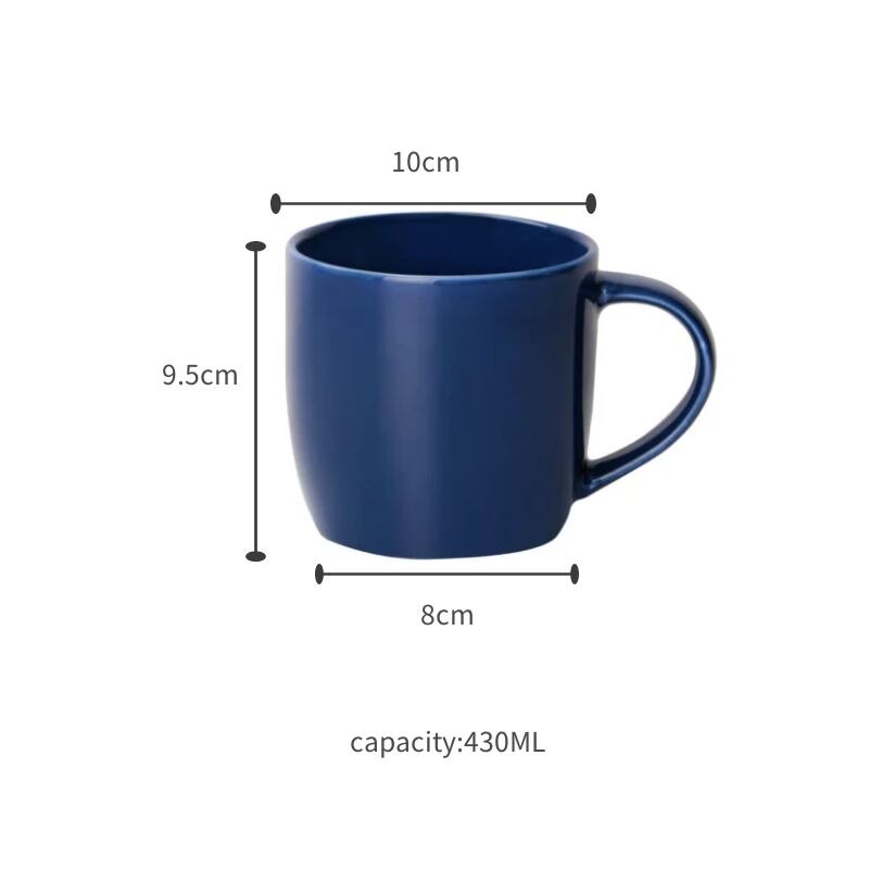 Tasse à Cappuccino en céramique, tasse à café Latte, tasse d&#39;eau créative pour le bureau à domicile, tasse à lait pour le petit déjeuner, vaisselle de cuisine: Bleu
