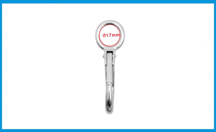 Marine Grade Stainless Steel 316 Rigid Loaded Fixed Eye Spring Clip Snap Hook Carabiner Marine Hardware Accessories for Boats