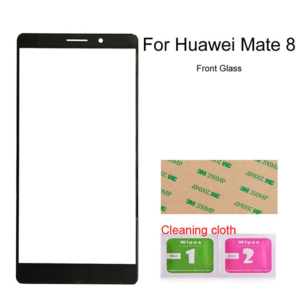 Mate 9 Mobile Écran Tactile En Verre Extérieur Pour HuaWei Mate 9 8 7 Mate9 Mate8 Mate7 Avant Remplacement de Panneau de Verre: Mate8 Black