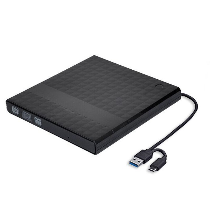 Externe Cd Dvd Drive Usb 3.0 Type-C Cd Dvd Speler Draagbare Dvd Brander Voor Imac Laptop Mac Desktop venster