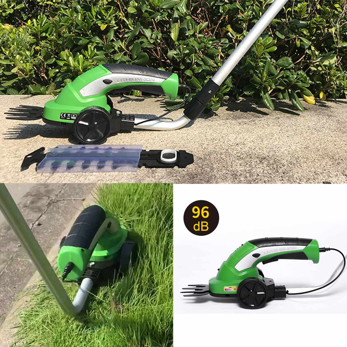 7.2V 2 In 1 Electric Trimmer Lithium-ion Cordless Lawn Mower Garden Tools Hedge Trimmer Rechargeable Lawn Trimmers for Garden Gr