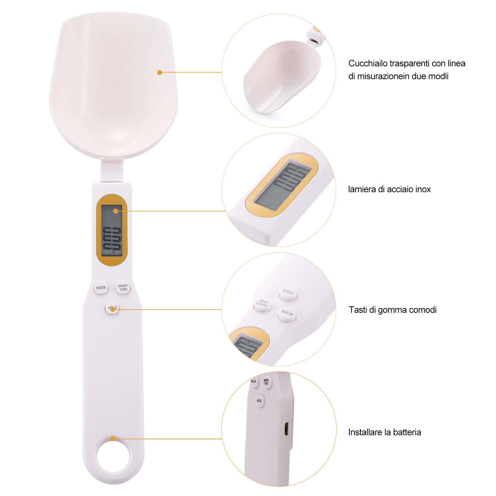 Electronic Kitchen Scale 500g 0.1g LCD Digital Measuring Food Flour Digital Spoon Scale Mini Kitchen Tools for Milk Coffee Scale