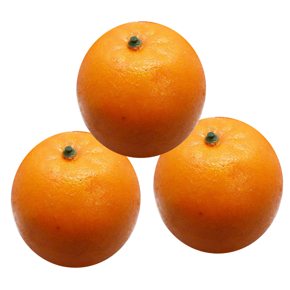 Fruit Artificial oranges Model Realistic Lifelike Kitchen Display 3pcs