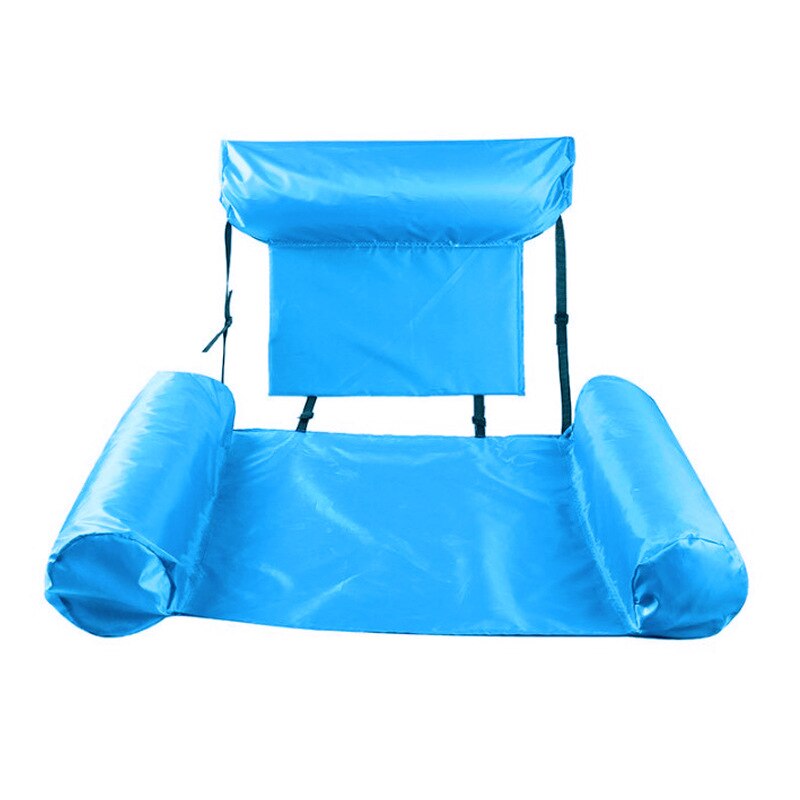 Colorful PVC Floating Water Pad Mat Foldable Inflatable Backrest Swimming Bed Beach Float Raft Summer Casual Water Sports Toys