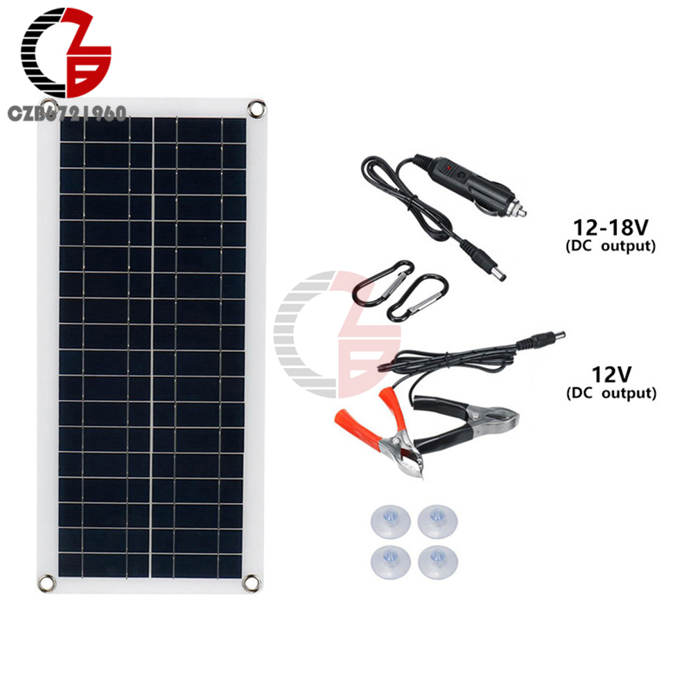 1000W 12V Solar Battery Charger & Maintainer Portable 12 Volt Solar Panel Charging Kit for Car Automotive Boat RV Marine Inveter: Beige