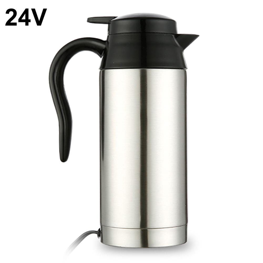 Car Electric Kettle Temperature Control Stainless Steel Tea Kettle BPA-Free Water Boiler Cordless With LED Indicator: 24V