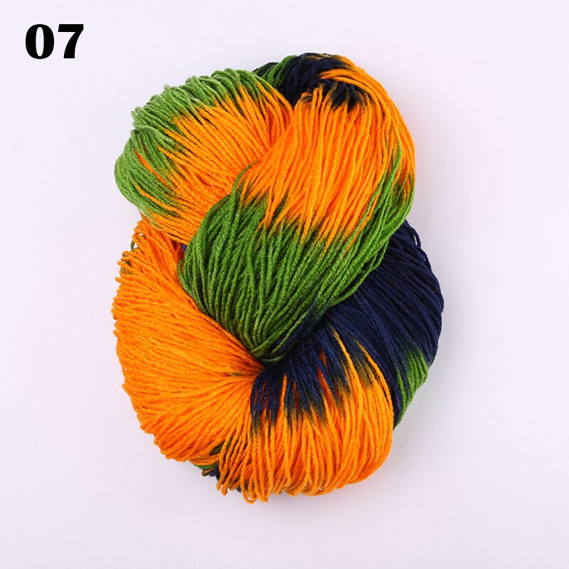 50g 110 Meter Dyed Flashy Chunky Crochet Yarn Colorful Milk Cotton Yarn Baby Sweaters Knitting Mohair Wool Yarn Crochet Needle: A-7