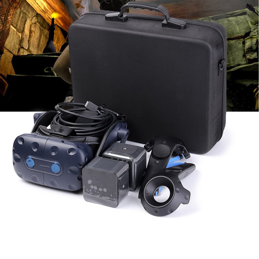 Eva kova matkakansi tarvikkeet pussi säilytyslaatikko iskunkestävä vetoketjullinen kantolaukku htc pro virtuaalitodellisuuskuulokkeille