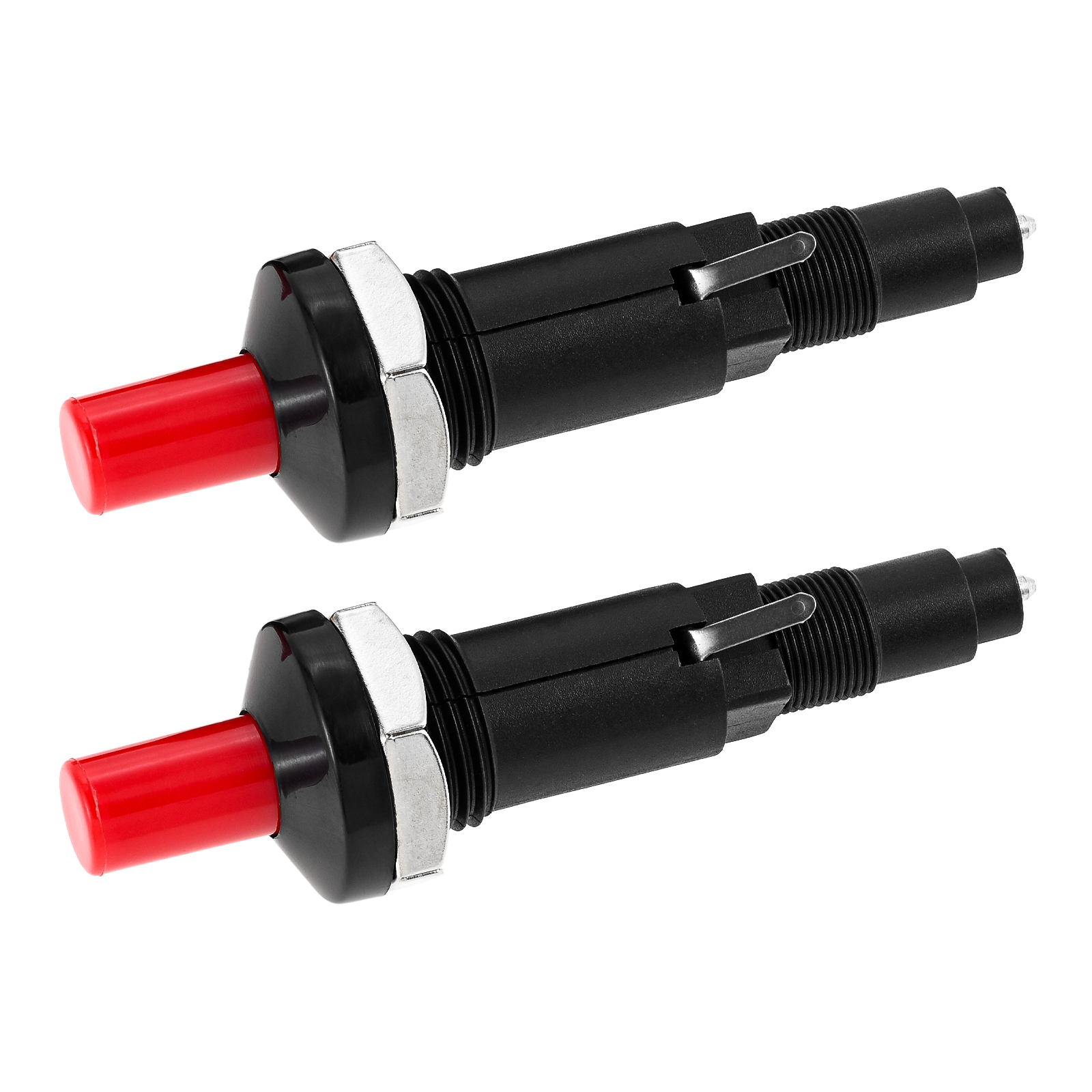 2 Stück Push Button Piezo Zünder Zwei Ausgänge Drücken Funken für Gasgrill/Bereich/Heizung/Herd Sparker Generator Keramikfeuerzeug