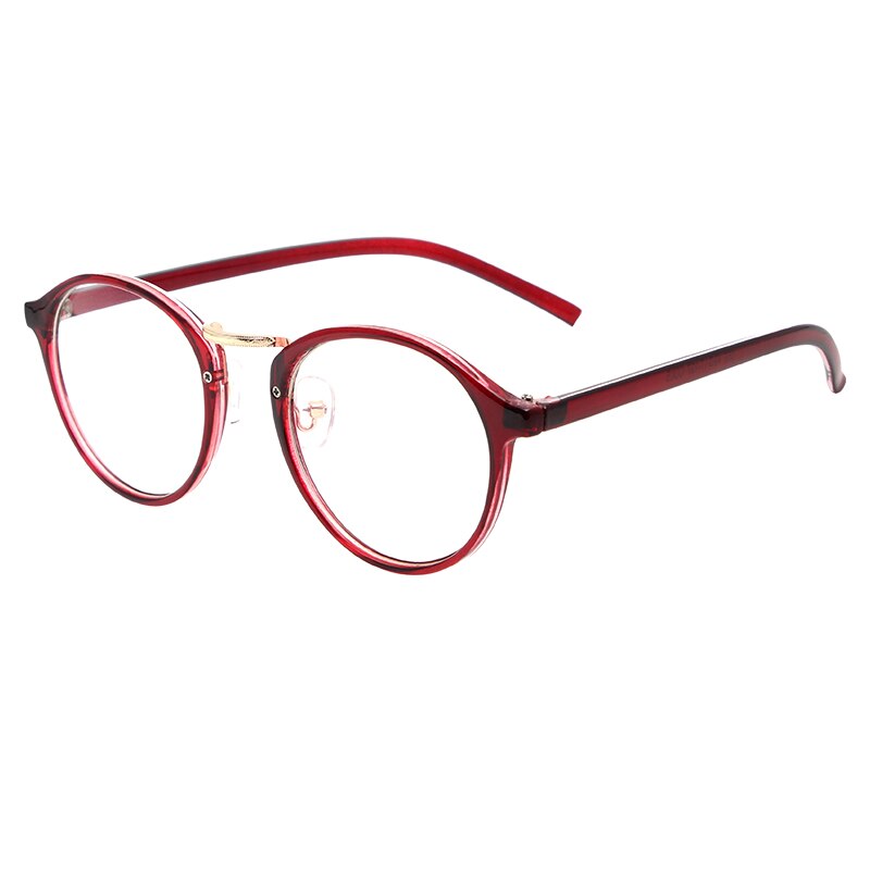 Mode Transparante Ronde Glazen Transparante Frame Vrouwelijke Bril Bijziendheid Bril Mannen Optische Frame Transparant: C7