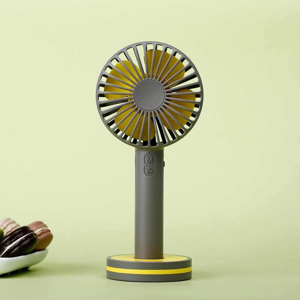 Mini Portable Handheld USB Cooling Fan Rechargeable USB Fan with 3 Speed Adjustable Cosmetic Mirror for Office Home Outdoor