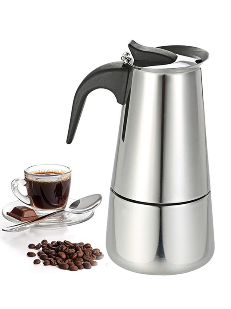 Stainless Steel Coffee Pot Stove Top Coffee Maker Percolator Pot Milk Frothing Jug Coffee Maker For Kitchen Home Moka Pot