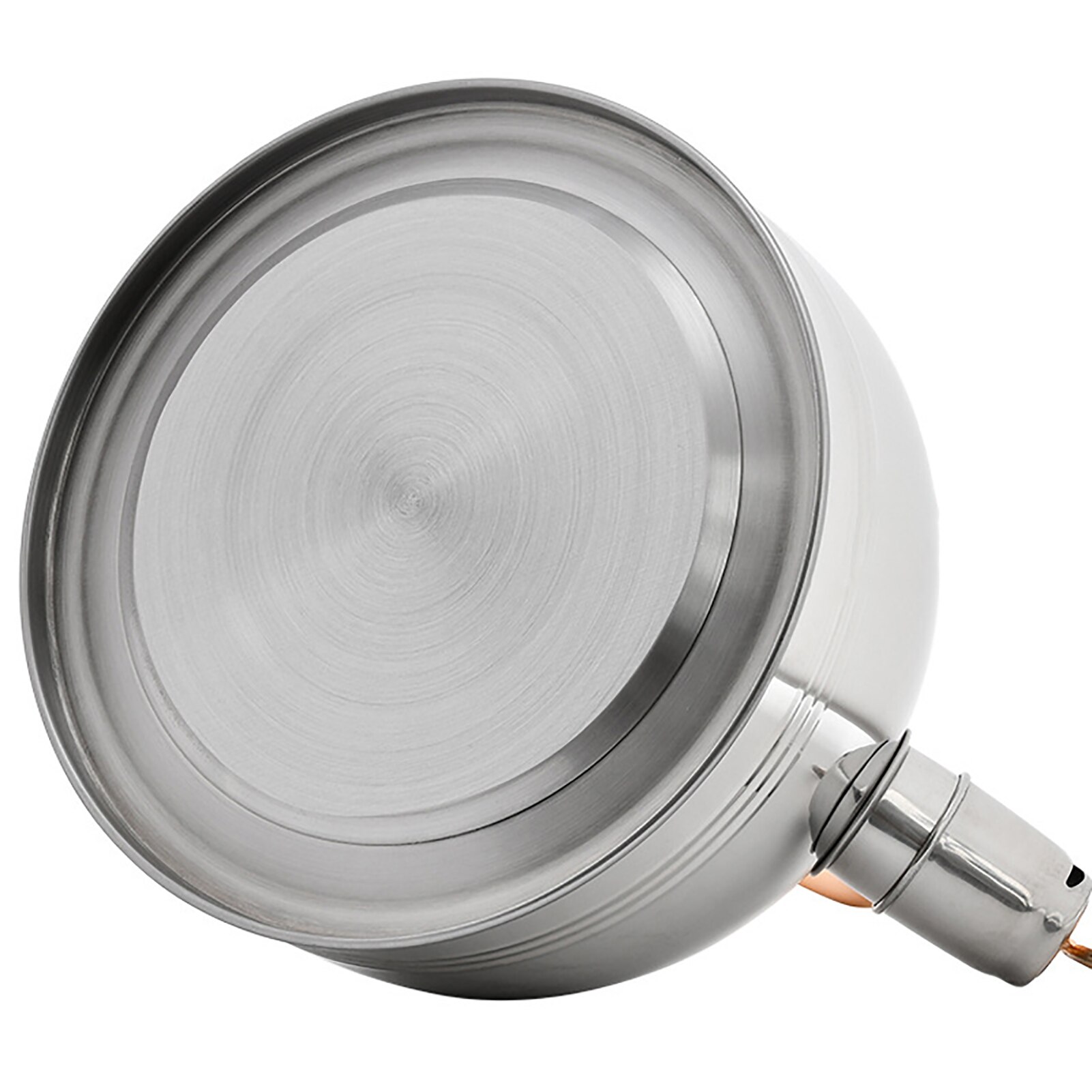 Verzilveren Volledige Rvs Fluitketel Met Deksel, Fluitketel Met Gouden Handvat 3L