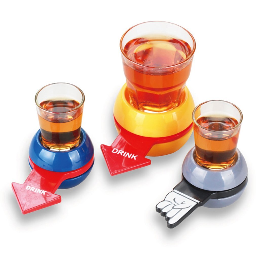 Spinner Party Game Rotatable Arrow Beer Wine Glass Cup Kit Spin The Shot Drinking Game Entertainment Supplies