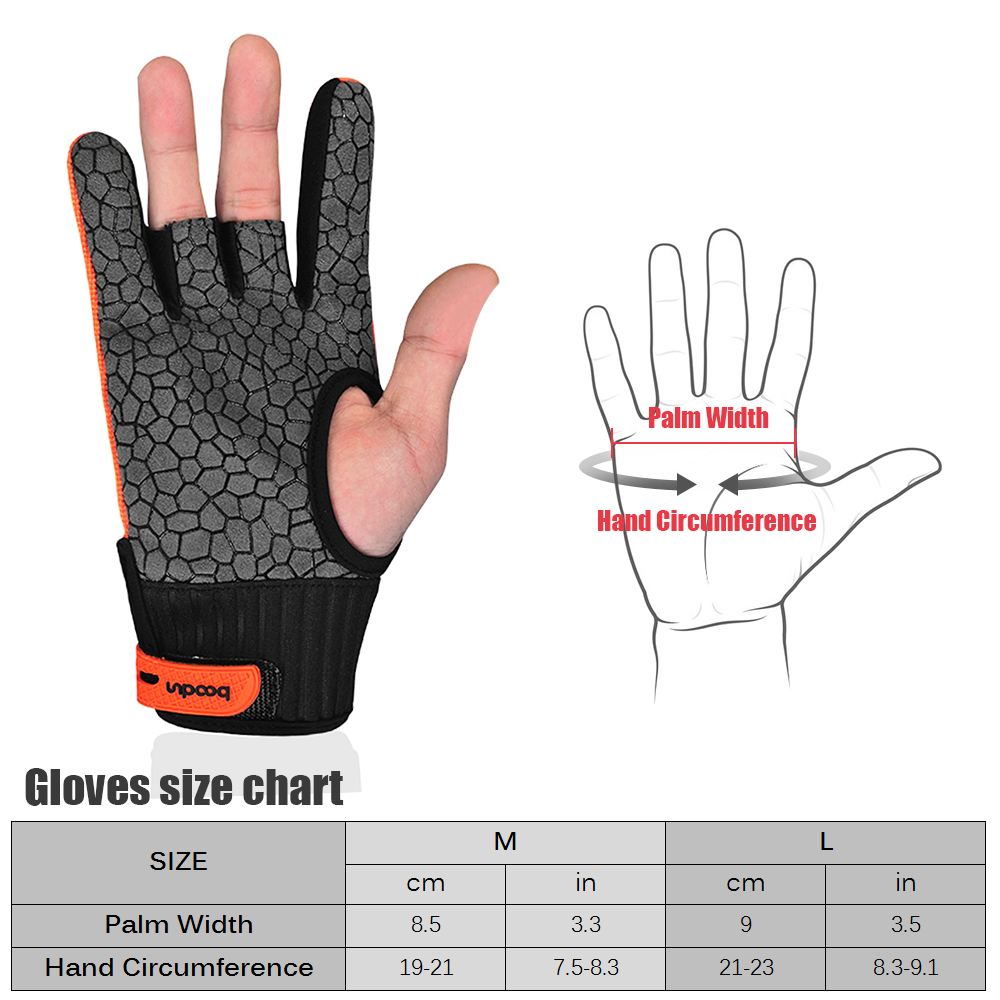 Men Women Bowling Glove Breathable Anti-Skid Soft Sports Bowling Ball Gloves Bowling Accessories Thumb Protectors