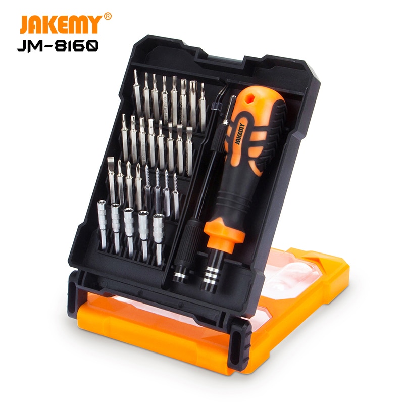 Jakemy Originele JM-8160 34 In 1 Precisie Schroevendraaier Set Multi-Functionele Diy Hand Tool Met Crv Bits Voor Mobiele laptop Reparatie