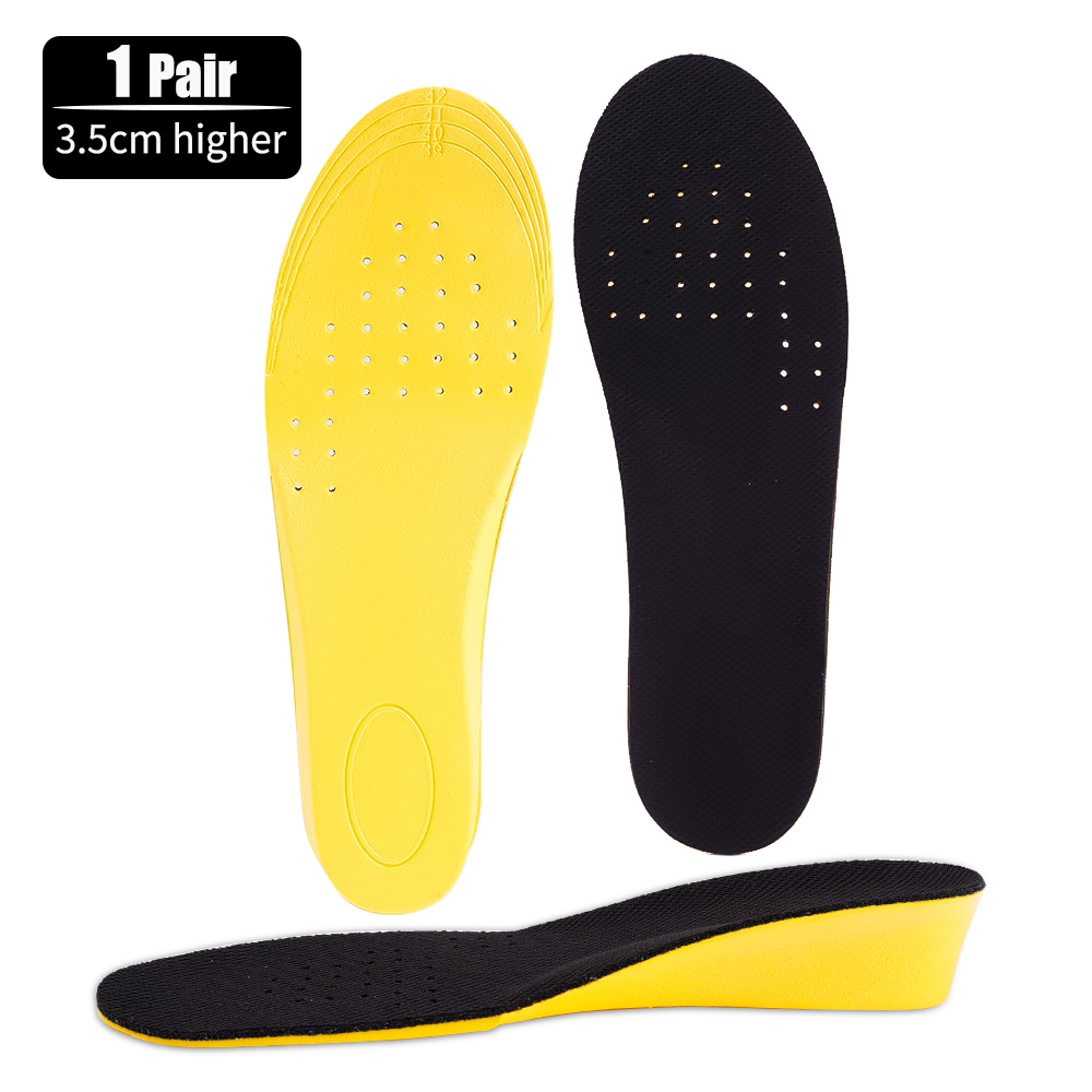 Orthopedische Hoogte Verhoging Inlegzolen Voor Vrouwen Mannen Onzichtbaar 1.5-3.5Cm Traagschuim Schoenen Pad Ademende Voetverzorging Binnenzool Comfort: Oranje / 1.5
