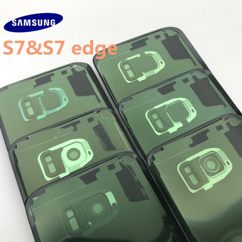 Samsung Galaxy S7 G930 G930F S7 edge G935 Battery Back Cover Door Housing Replacement Repair Parts+ear Camera Glass Lens Frame