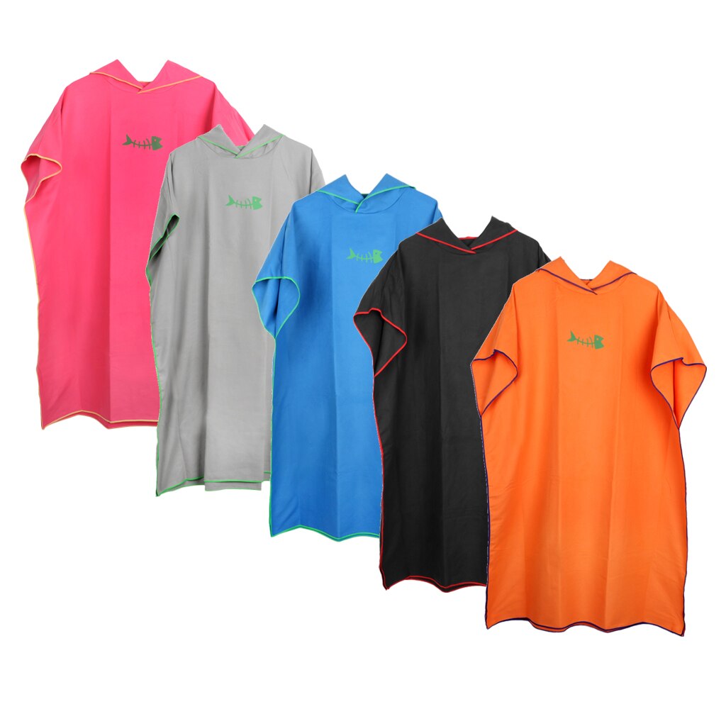 Beach Surf Poncho Changing Robe With Wood For Water Sport Kite Surf Swimming