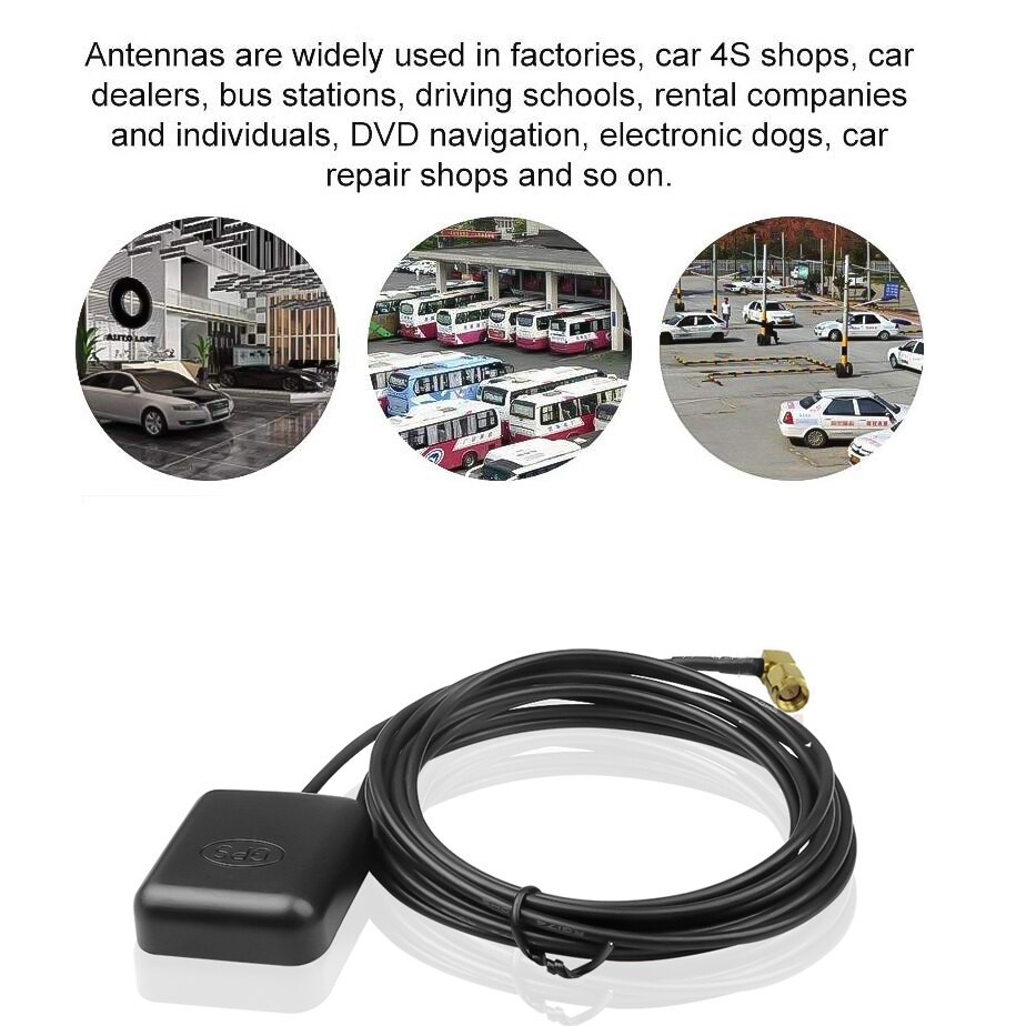 Coche Antena Gps SMA conector de Cable de 2M receptor Gps Auto adaptador de antena con 90 grados para coche reproductor de navegador DVR