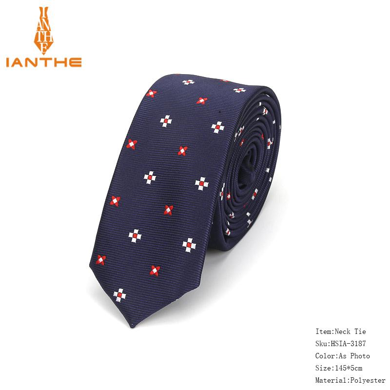 Mærke mænds jakkesæt slips klassisk mænds stribet slips formelle slid forretning sløjfer mænd polyester tynde slanke slips krave: Ia3187