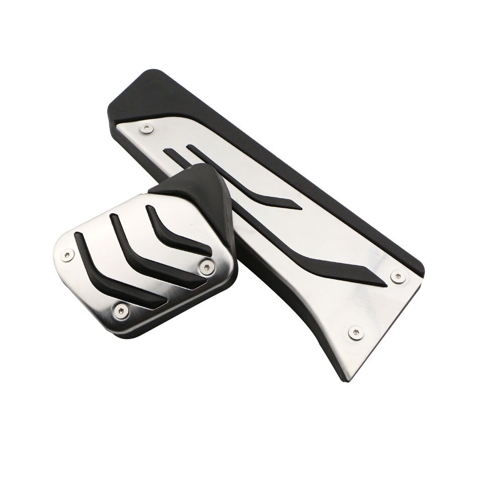 Jameo Auto Stainless Steel Car Fuel Brake Pedals Pedal Cover for BMW 3 M3 X3 X4 X5 X6 F20 F30 E34 E39 E70 E71 E90 E46 GT3 LHD: AT 2 Pieces
