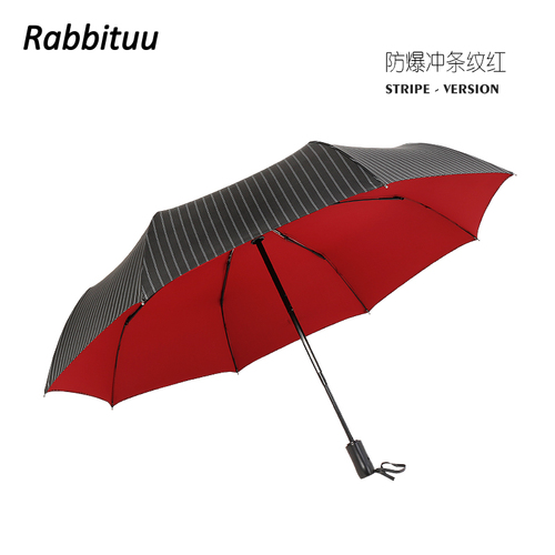 Stor automatisk mænd paraply træ folde vindtæt uv beskyttelse enkel regn parasol paraply paraply business paraply  mm60ys: E