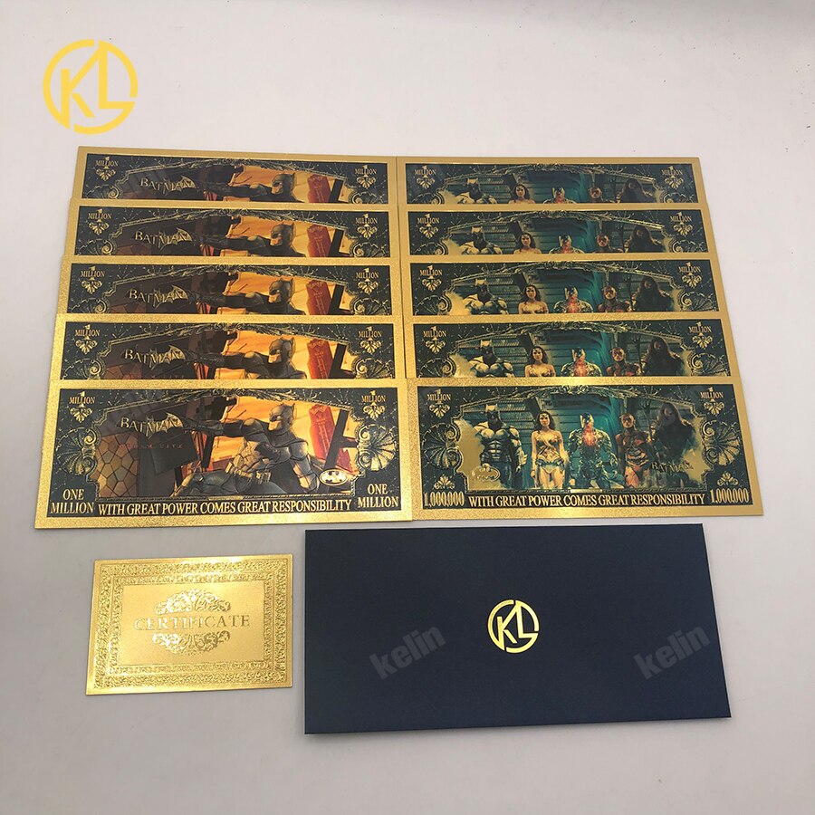 ! Tarjetas de 5 tipos de 1 millón de dólares de los EE. UU., billetes de oro, como de Navidad o decoración del hogar