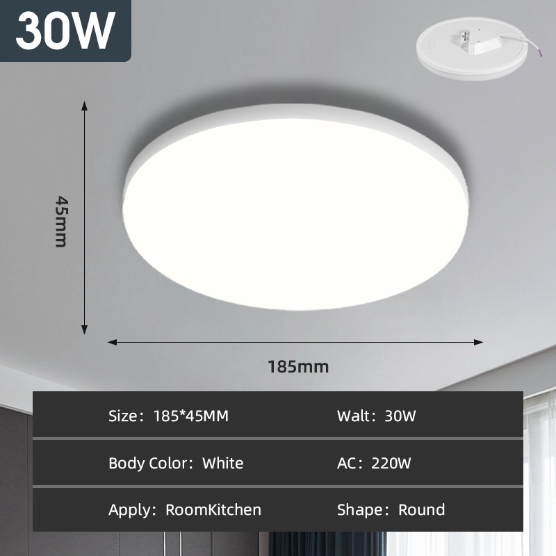 Led-kattovalaisin 220v modernia kattovalaisinta 15/20/30/50w led-paneelikattovalaisinta makuuhuoneen keittiön sisustusvalaistukseen: Vihreä / 1w