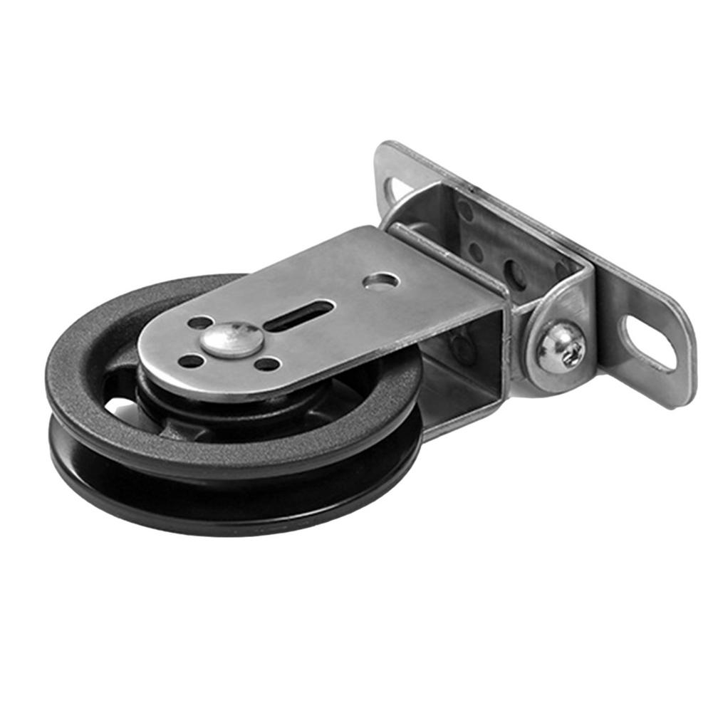 Zauberstab-montiert Fitnessstudio Startseite Rotierenden Stille Rolle DIY Aufzug Kabel System Anhänge Edelstahl stumm schwenken Lagerbier Rad: Nylon Rad Rille